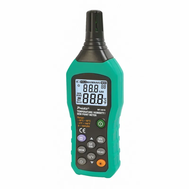 Измеритель температуры и влажности Pro'skit высокоточный прибор для измерения
