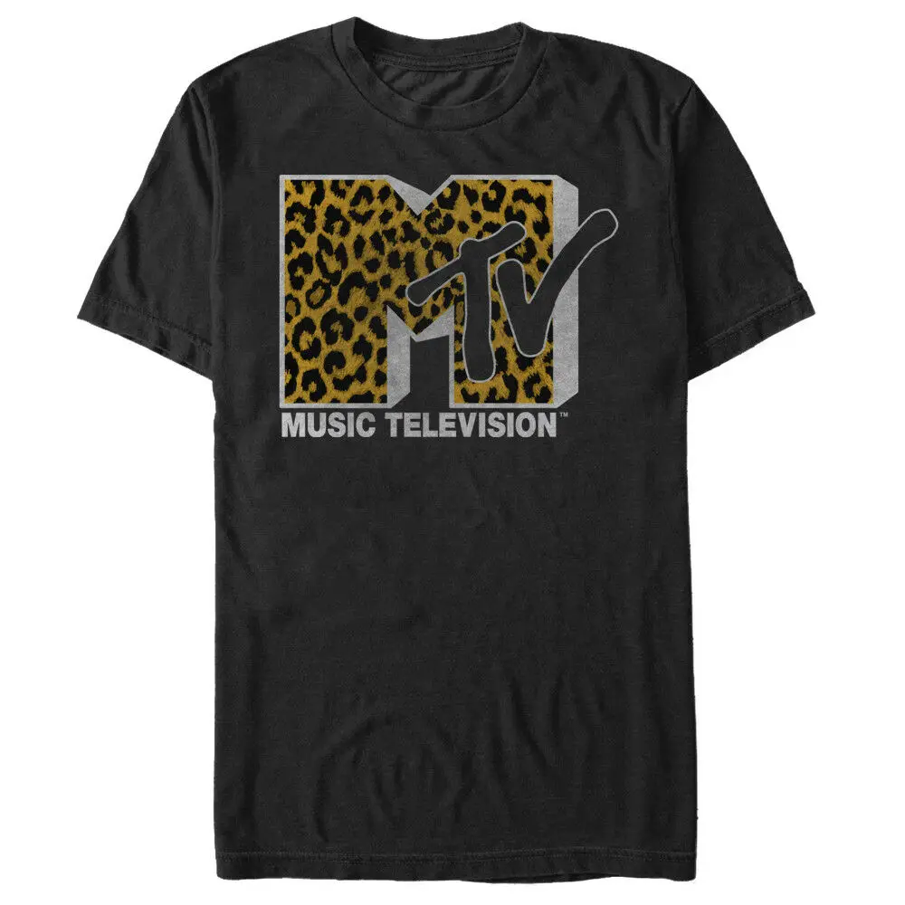 MTV Cheetah печать логотипа Мужская графическая футболка на заказ печатная Футболка