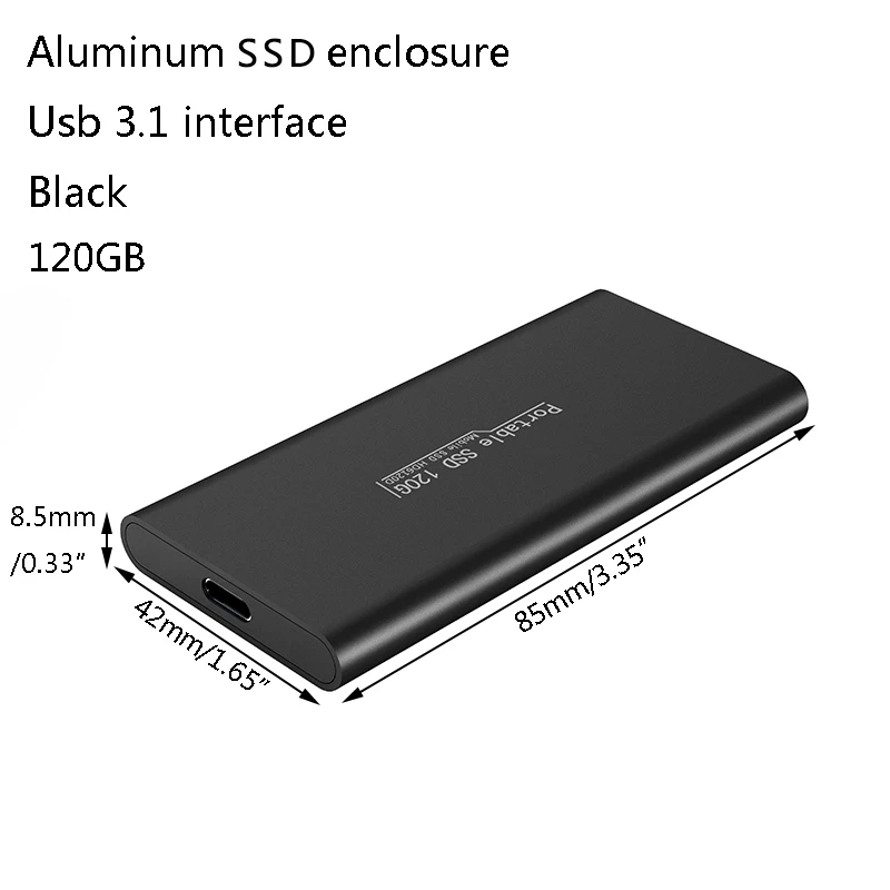 Zomy 2 5 дюймов type c usb 3 1 внешний ssd корпус портативный жесткий диск 60 ГБ 120 240 SDD