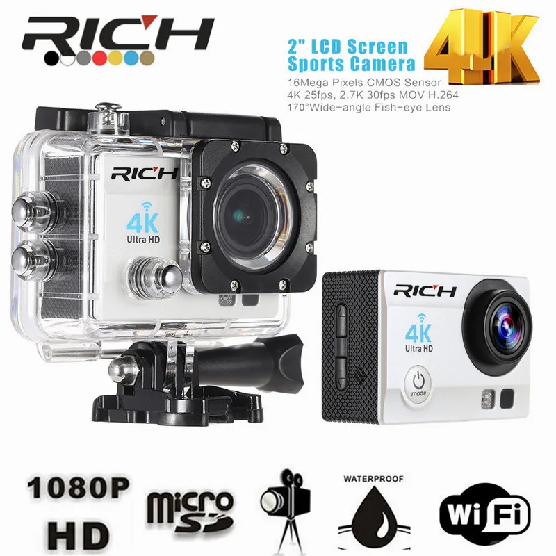Экшн камера с дистанционным управлением DHL 10 шт./лот Ultra HD 4K WiFi 1080P/60fps 2 0 LCD DV