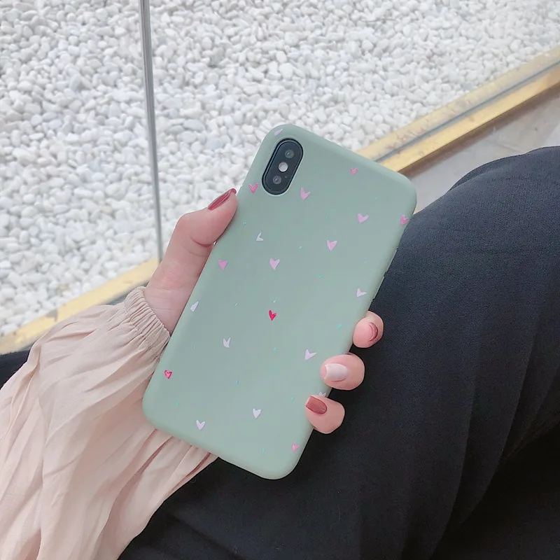 STROLLIFE Many Little Love Hearts Phone Case for IPhone XS Max XR Cute Couples Cover 6 X 7 8 Plus Soft TPU Back Shell |