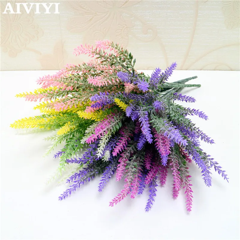 

Foreign trade excellent product 25 heads/ bouquet romantic Provence artificial flowers lavender decoration DIY wedding party gar