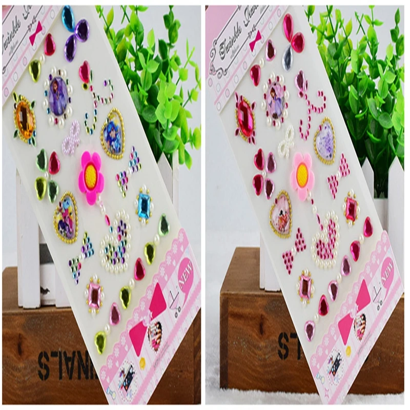 1pcs Children's diamond sticker decoration crystal acrylic car creative parent toys color | Игрушки и хобби