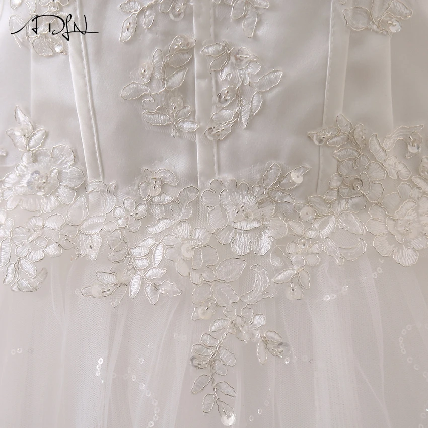 Adln Свадебные платья vestidos de Novia с плеча Милая Тюль длинное платье невесты Кружево вверх обратно плюс Размеры