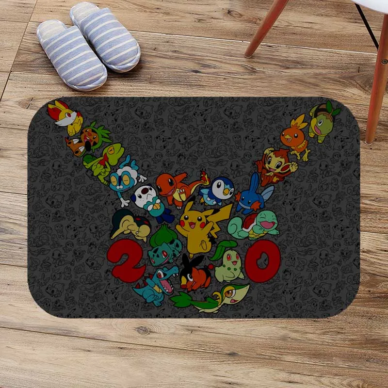 Pokemon Go коврик против скольжения Кухня ковер Ванная комната туалет Tapete водопоглощение Нескользящая Ванна коврик крыльцо коврик - Цвет: 1