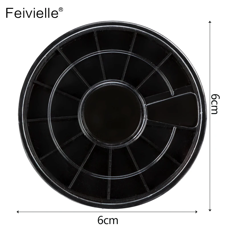 Feivielle 5 шт. 6 см пустая белая вращающаяся колесная коробка 12 ячеек чехол