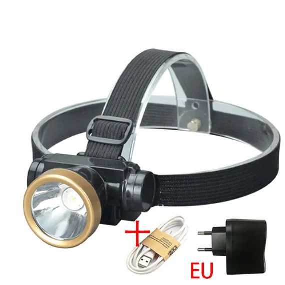 lamp with EU plug Высокая мощность светодиодный налобный фонарь светильник вспышки светильник светодиодный налобный фонарь USB Перезаряжаемые батарея на открытом воздухе Рыбалка Кемпинг Охота - Испускаемый цвет: lamp with EU plug