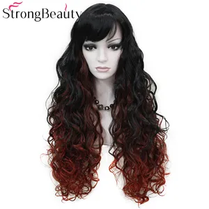 StrongBeauty длинный волнистый синтетический парик, женские парики без капель, 12 цветов