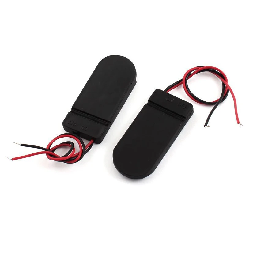 SCLS Новый 4 шт черный пластиковый держатель батареи для 2x3 V CR2032 монет кнопочный