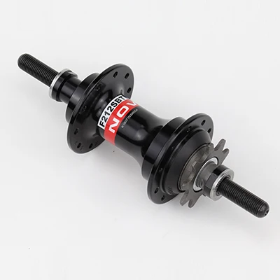 Black 20H 9T Novatec F212SBT 20 отверстий 9T 10T складной велосипед односкоростные задние велосипедные ступицы с звездочками и блокировочными гайками 9/10T черный, красный, серебристый - Цвет: Black 20H 9T