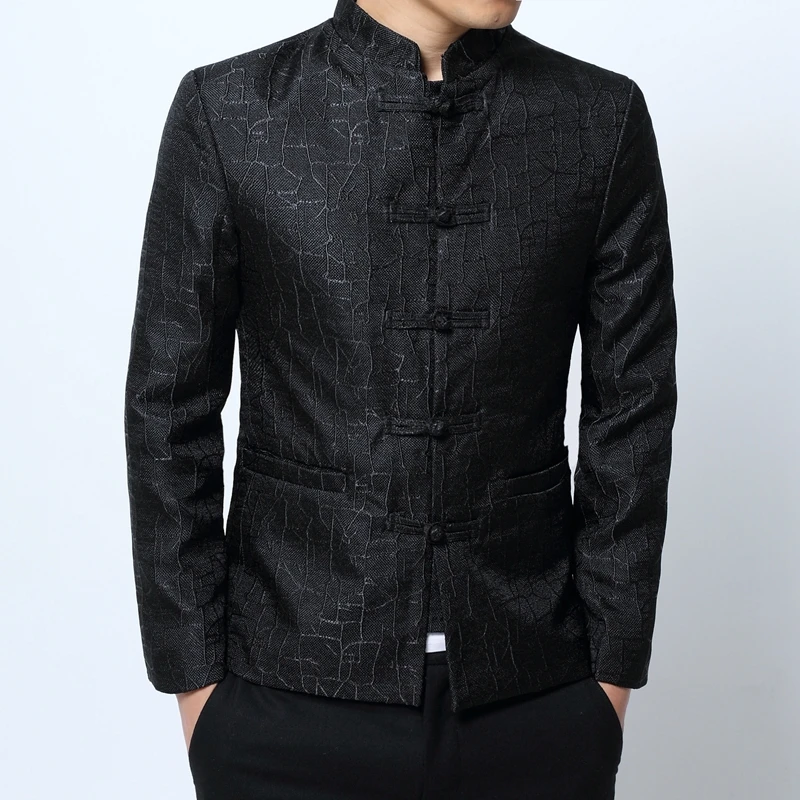 

Cigna Chinese Style Men's Long Sleeve Jacket Fashion Casual Embroidered Coats Men 2018 New Jackets Mens