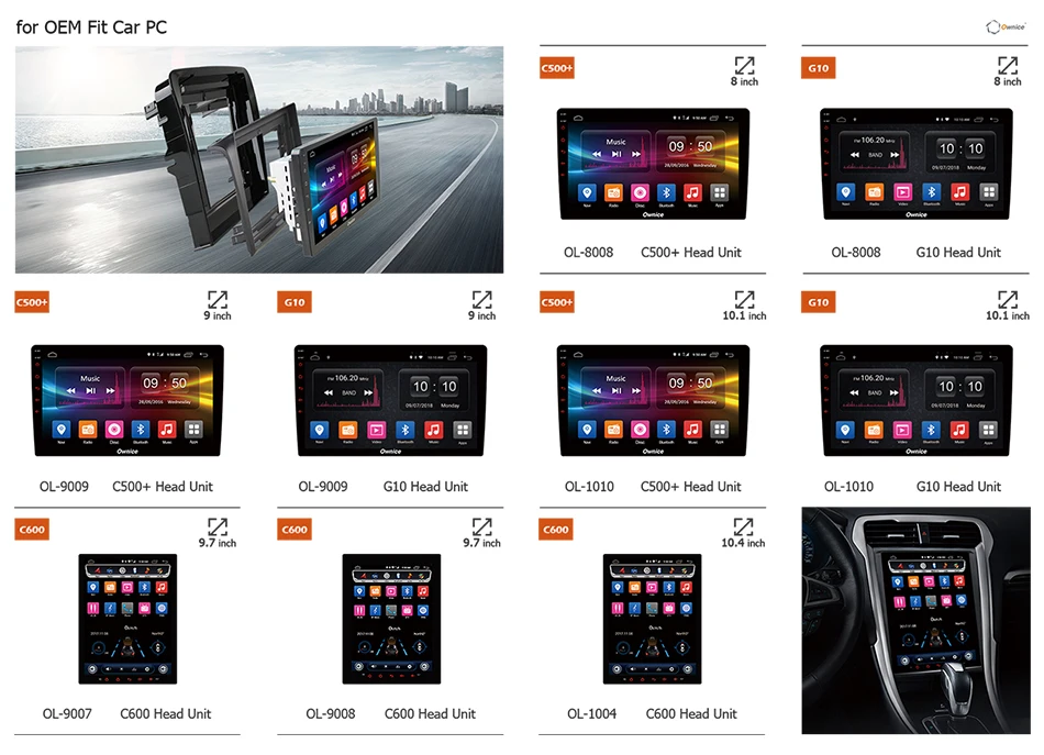 Ownice автомобильный dvd gps навигация список продуктов более 300 моделей может