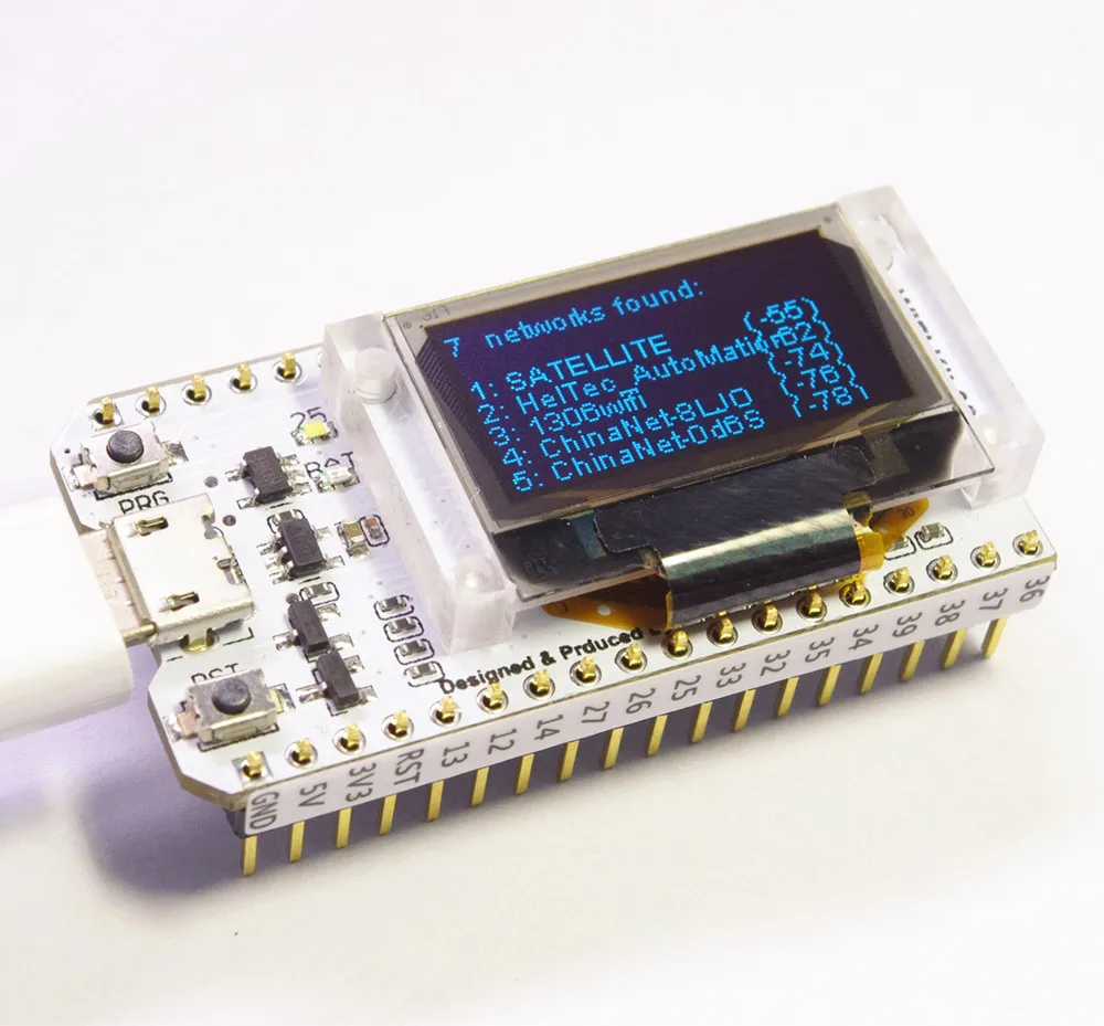 Макетная плата Wi Fi ESP32 0 96 дюйма синий OLED дисплей Bluetooth Интернет вещей для