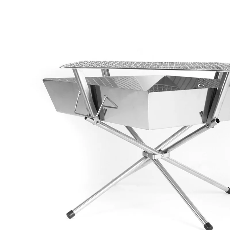 Outdoor barbecue camping household stainless steel folding charcoal incinerato | Спорт и развлечения