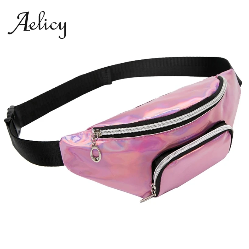 Женская поясная сумка Aelicy с блестками и карманом модная яркая Сумочка конфетных