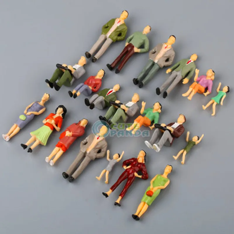 

20pcs G Scale Mix Painted Model People Train Park Street Passenger Figures 1:25