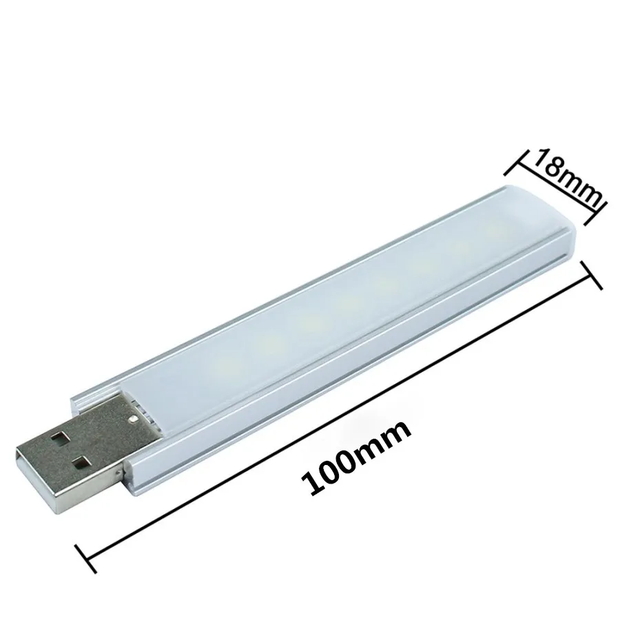 1 шт. супер яркий светодиод 8 USB свет лампы Портативный Чтение чрезвычайных