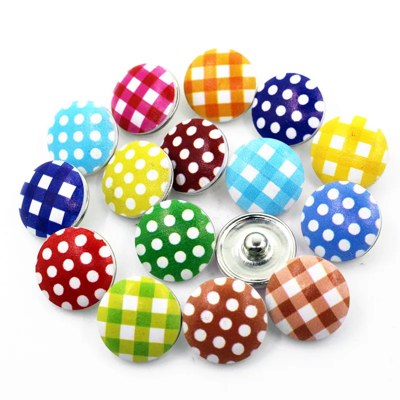 Wholesale 12pcs/lot Grid stripe spot Glass Snap Buttons Charms Fit Ginger Bracele &amp Bangles snap Jewelry | Украшения и