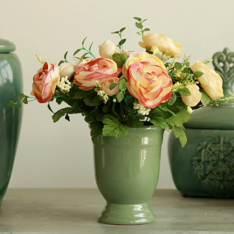 Новый! Винтажный букет искусственная Камелия для дома искусственные красивые