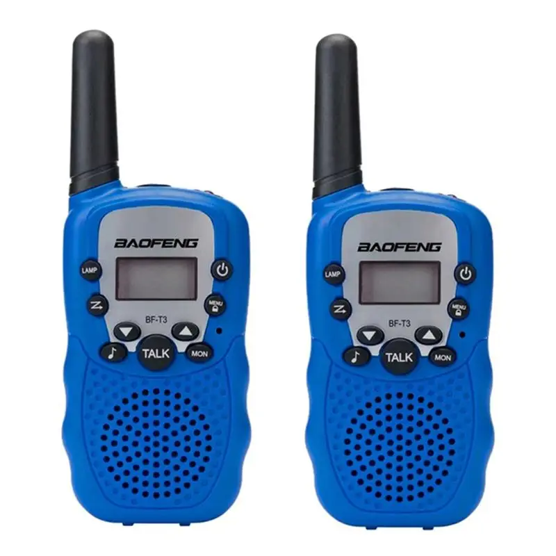 Синий 2 шт. BF-T3 UHF462-467MHz 8-канальный сетевой видеорегистратор Портативный двухсторонняя 10 мелодий звонка радио приемопередатчик для детей радио Kid иди и болтай Walkie Talkie - Цвет: Синий