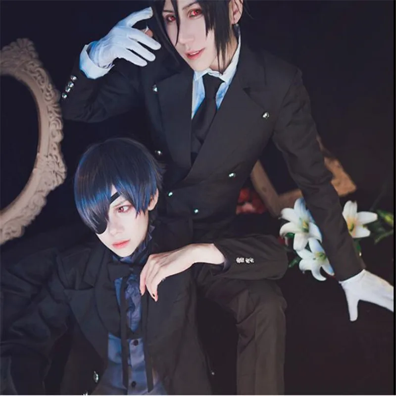 Аниме Черный Дворецкий Косплей Cotumes Ciel Phantomhive Demon Devil черный унисекс косплей наряд