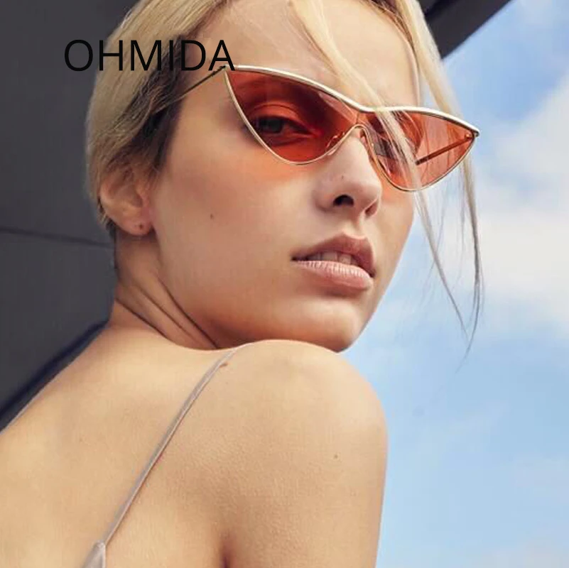 Женские винтажные солнцезащитные очки OHMIDA розовые брендовые дизайнерские