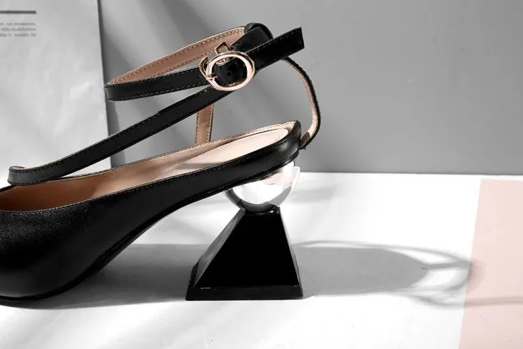 Женские сандалии PXELENA из натуральной кожи весна лето 2019|Боссоножки и сандалии| |