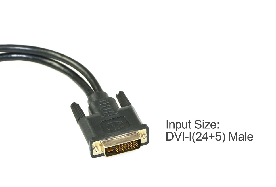 С DVI на VGA конвертерный кабель 1 штекер на 2 Женский кабель переходника для дискретной графика для отображения адаптера DVI-I(24+ 5) 25 см