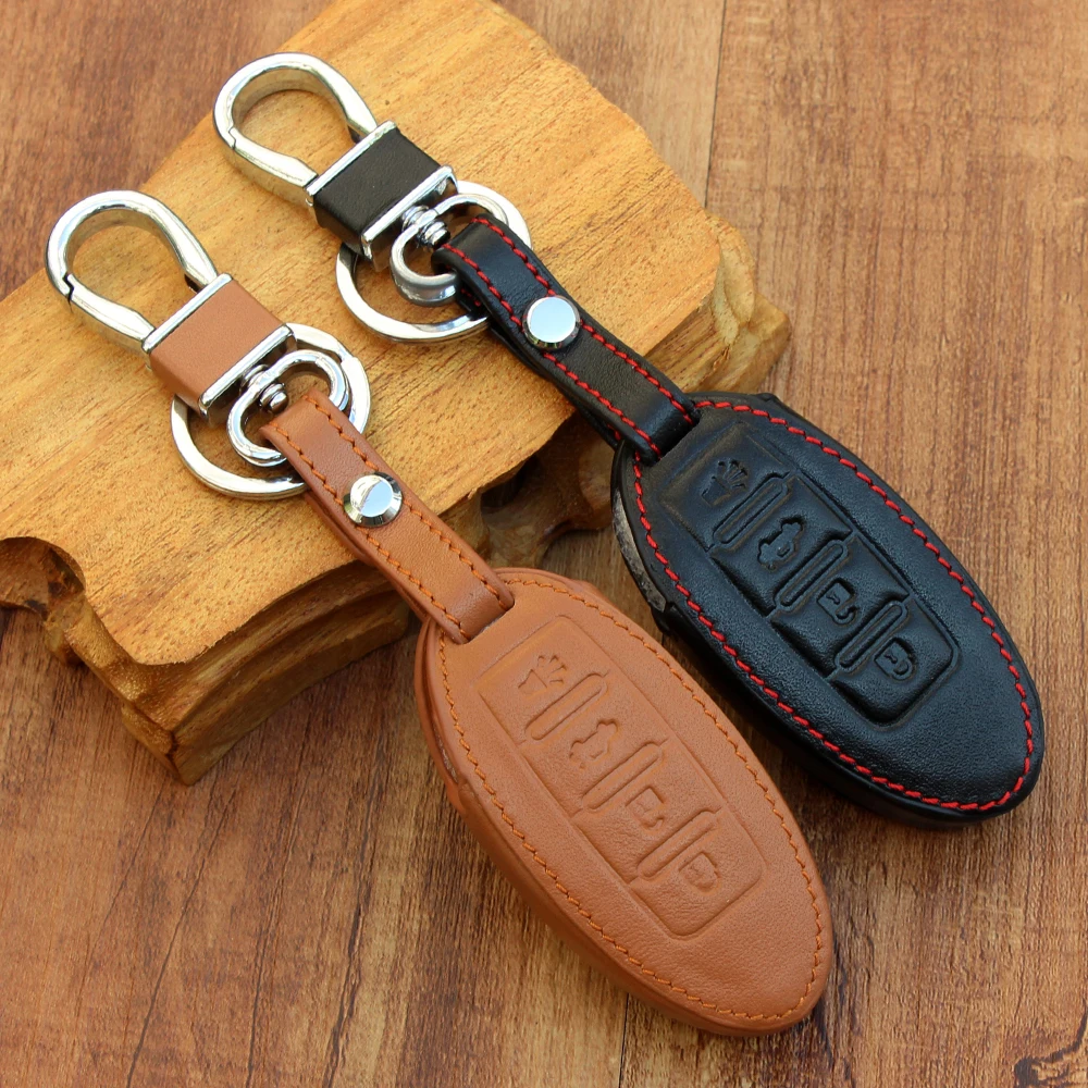 Автомобильный чехол для ключей из натуральной кожи с дистанционным управлением