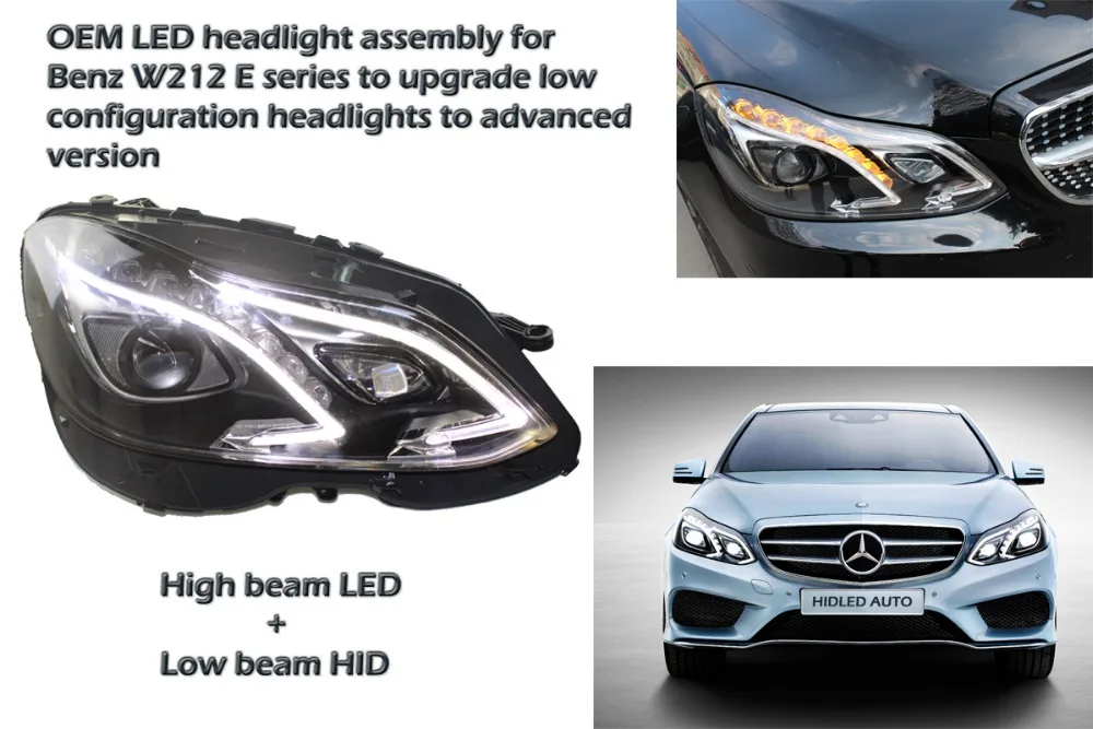 Светодиодная фара в сборе для Mercedes Benz W212 E class обновления фар с низкой