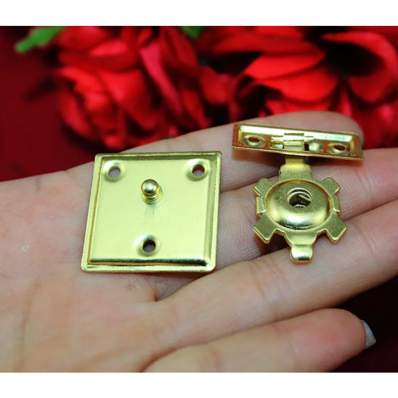 Turtle Lock Wooden Jewellery Box Vase Buckle Metal Hasp Latch Decorative Chinese Furniture Gold Color 8Sets | Обустройство дома