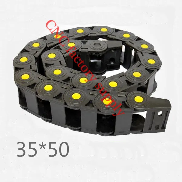 

Free Shipping Yellow spot 1M 35*50 mm Plastic Cable Drag Chain For CNC Machine,Inner diameter opening cover,PA66