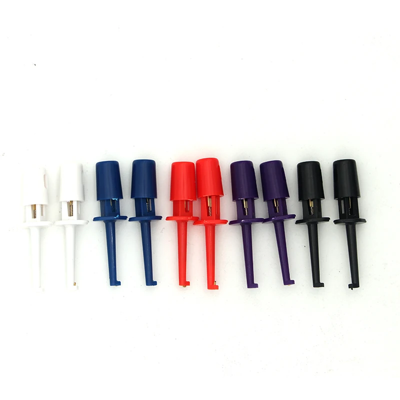 Новинка 10 шт. мультиметр провод Тесты крюк клипса электронный мини зонд комплект