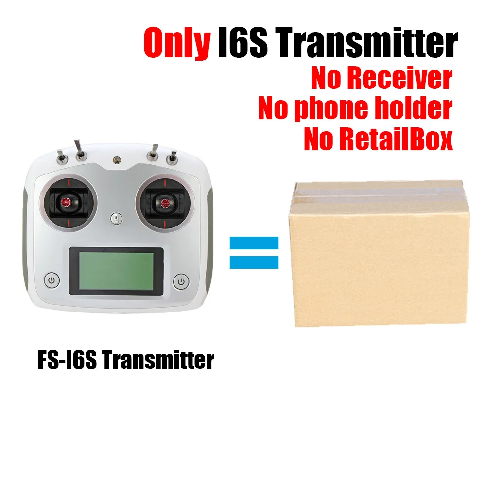 С сменным режимом Подарочный FS-I6S FS I6S Flysky 10CH 2,4G RC Квадрокоптер передатчик контроллер набор w/приемник FS-iA6B или FS-IA10B - Цвет: White I6S TX only