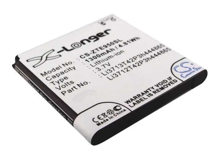 Аккумулятор Cameron Sino 1300 мАч Li3712T42P3h444865 для ZTE/Telstra F950 F952 N61 V880 V887 BASE / DELL/SoftBank/T Mobile