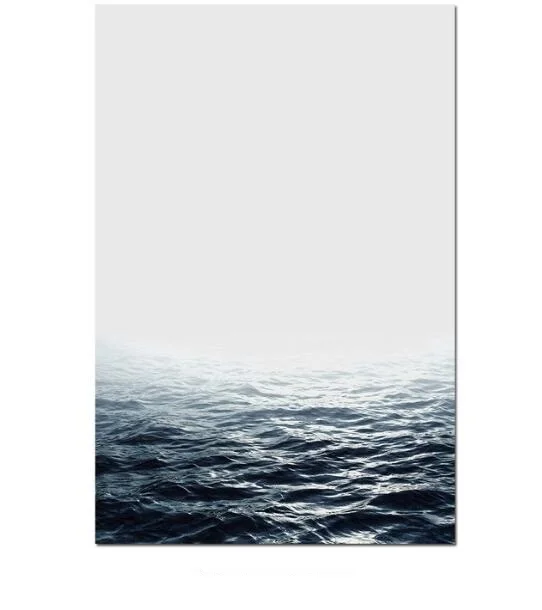 

Poster Nordic Blue Ocean Art Canvas Geometric Artwork Bird Painting Wall Pictures For Home Decor Scandinavian Decor Prints