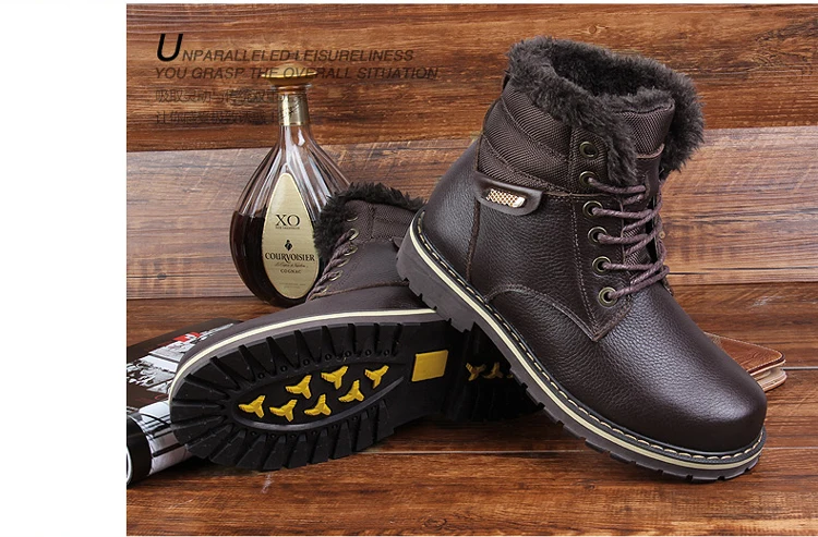 Мужская походная обувь; зимние охотничьи ботинки «doc martins»; мужские зимние ботинки из плюша; высококачественные кожаные повседневные ботинки для альпинизма на меху; большие размеры