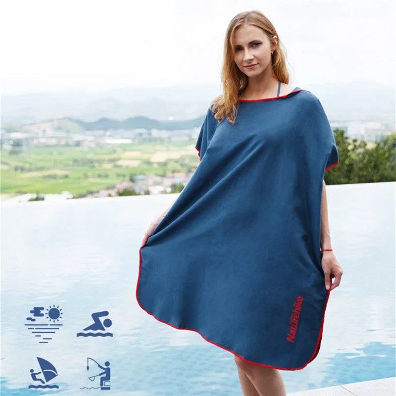 Naturehike Quick Dry Bath Towel Wearable Beach Soft Absorbent Adult Travel Swimming Gown Bathrobe yoga towel | Спорт и развлечения