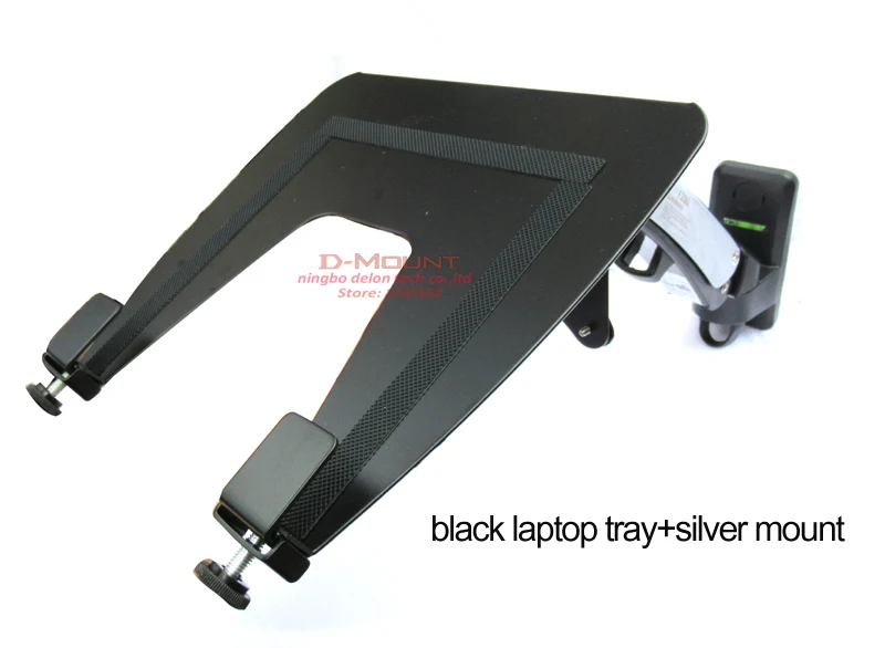 silver black NB F20LP 4-9 кг полный движения газовая пружина Рычаг Регулируемый 1"-17" ноутбук настенный Стенд складной портативный алюминиевый установленный в стене - Цвет: silver black