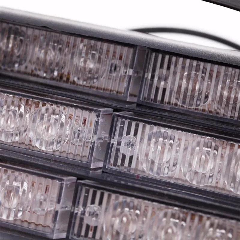 18 led Автомобильный мигающий светильник на лобовое стекло, аварийный предупреждающий светильник, DRL дневное предупреждение, противотуманная фара, маячок, стробоскоп, аварийный противотуманный светильник, лампа 12 В