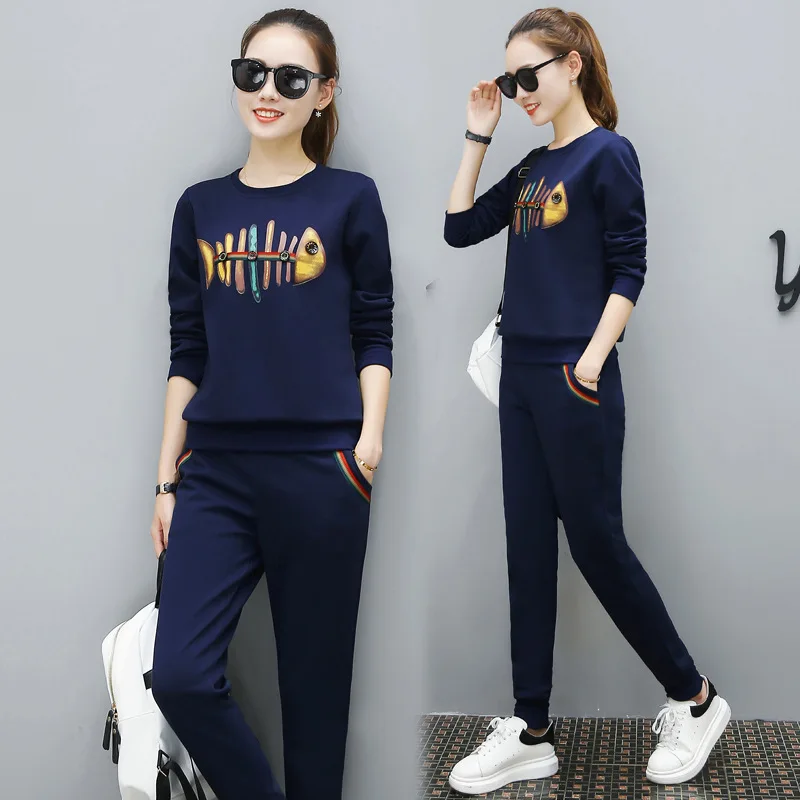 Весна 2020 женский спортивный костюм брюки костюмы с длинным рукавом толстовка