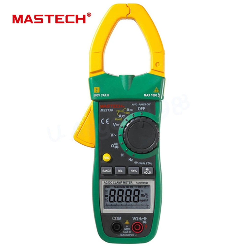 Mastech цифровой клещи MS2138 MS2138R DC/переменного тока 1000A мультиметр Вольтметр