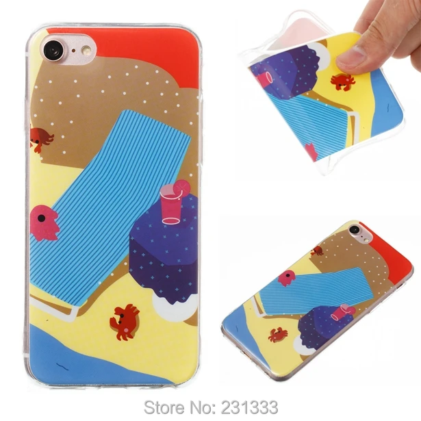 Мягкий ТПУ чехол C-ku для Iphone 8 7 Plus I7 7plus 6 S I6 SE 5 5S милый 3D из резины с изображением