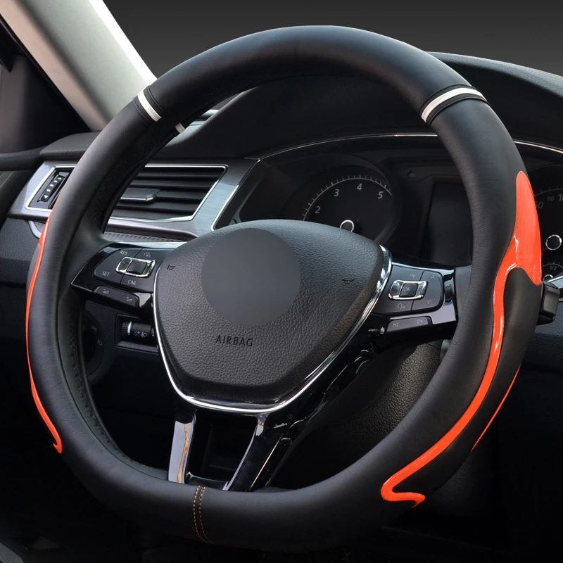HuiER чехол рулевого колеса автомобиля D форма 6 цветов для Volkswagen VW Golf R Alltrack Passat Nissan