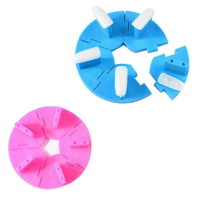 Nail Tip Training Practice Stand Frame Diy Removable Art False Tips Display Tool(Rose Red) | Красота и здоровье