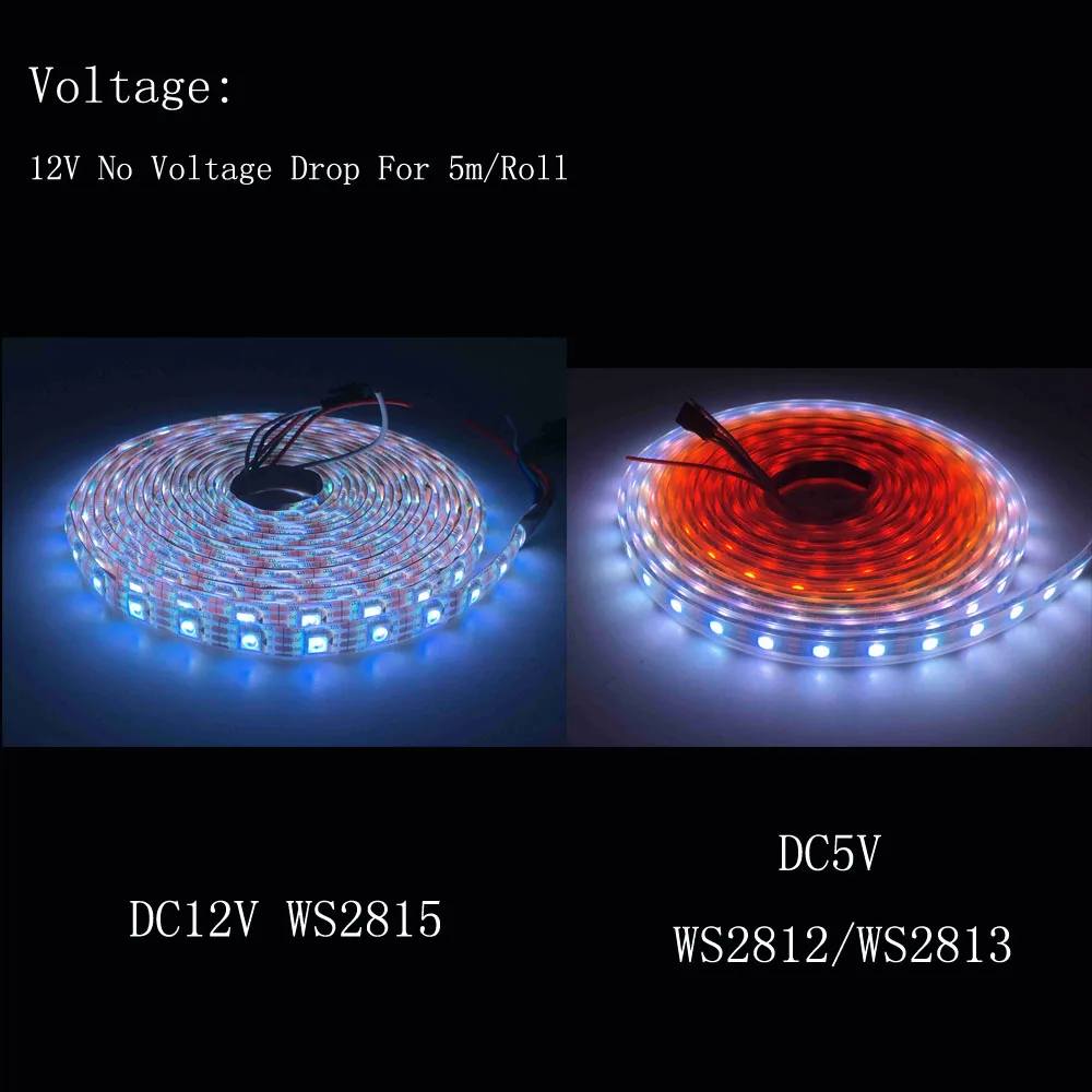 RGB светодиодная Пиксельная лента WS2815 (обновление WS2813) индивидуально Адресуемая
