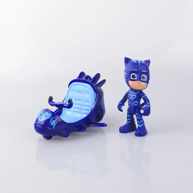 3 шт. pjmasks мультфильм модель с дирижабля символов Catboy Гекко плащ фигурку Коллекция