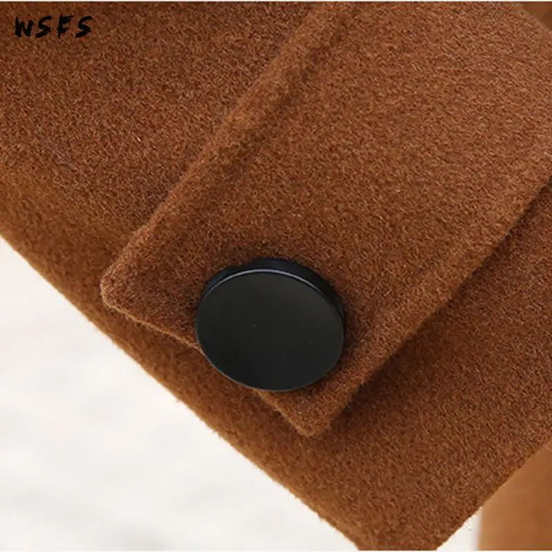 

Winter Women Coat Doublesbrested Long Sheep Wool Cashmere Coats Ladies Elegant Trench Woolen Overcoats Abrigos Mujer Invierno