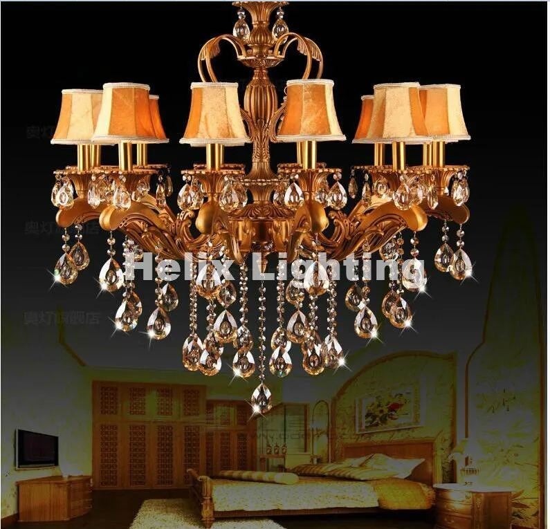 Бесплатная доставка подвесной светильник из латуни и сплава с 10 насадками