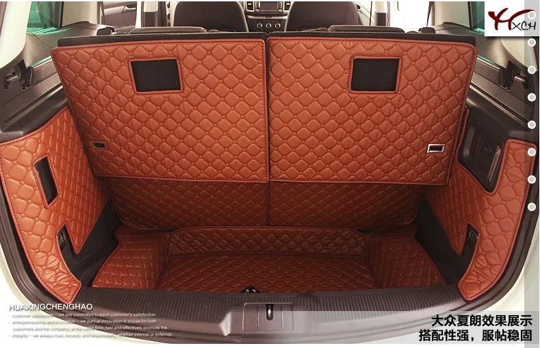 Хорошие коврики! Специальные коврики багажника для Volkswagen Sharan-2011 водонепроницаемые коврики для багажника для Sharan